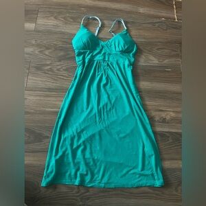 Simons Teal Spaghetti Strap Slip Dress